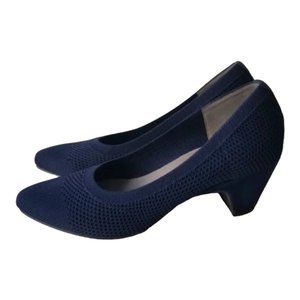 Eileen Fisher Kiss Knit Sock Pump Womens Shoes Midnight Suede, NEW  Sz 5.5